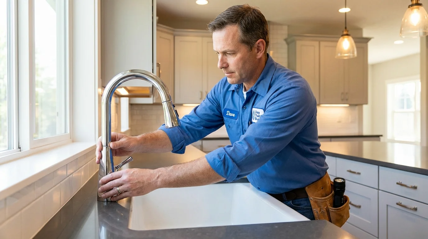 Kitchen faucet installation by Johns Plumbing LLC in Horseheads